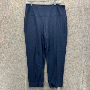 J.Jill Wearever Pants Women Medium Petite Blue Collection Smooth Slim Leg Knit